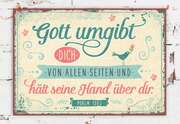 Metallschild klein - Gott umgibt dich von allen Seiten Metallschild klein - Gott umgibt dich von allen Seiten