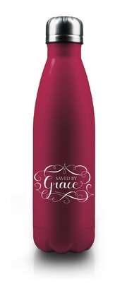 Isolierflasche "Saved By Grace" - rot