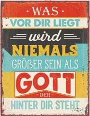 Metallschild groß - Was vor dir liegt Metallschild groß - Was vor dir liegt