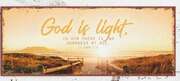 Metallschild lang - God is light Metallschild lang - God is light