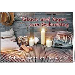 Faltkarte: Glück und Segen zum Geburtstag Faltkarte: Glück und Segen zum Geburtstag