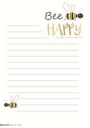 Notizblock A5 - Bee Happy Notizblock A5 - Bee Happy