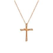 Halskette mit Anhänger "Kreuz" - rosé Halskette mit Anhänger "Kreuz" - rosé
