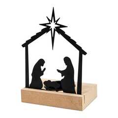 Teelichtleuchter "Krippe" - 14cm