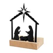 Teelichtleuchter "Krippe" - 14cm