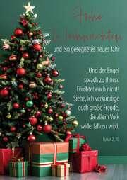 Faltkarte "Frohe Weihnachten" - Lukas 2,10 Faltkarte "Frohe Weihnachten" - Lukas 2,10