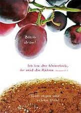 Postkarte "Bleib dran! Ich bin der Weinstock..." - 5 Stück Postkarte "Bleib dran! Ich bin der Weinstock..." - 5 Stück