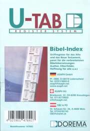 Bibel-Griffregister - schwarze Schrift auf weißem Grund Bibel-Griffregister - schwarze Schrift auf weißem Grund