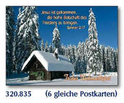 Postkarten Weihnachtsmotive, 6 Stück Postkarten Weihnachtsmotive, 6 Stück