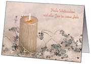 Faltkarten Weihnachtskerzen, 5 Stück Faltkarten Weihnachtskerzen, 5 Stück