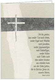 Faltkarte Ich bin gewiss, dass weder Tod - Trauer Faltkarte Ich bin gewiss, dass weder Tod - Trauer