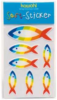 Soft-Sticker: Regenbogenfisch - grafisch