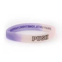 Armband "PUSH" - rot/violett
