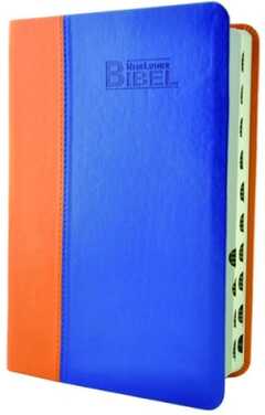 Lutherbibel mit Griffregister - orange/blau