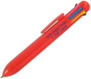 Mehrfarb-Kugelschreiber "Gott bringt Farbe in dein Leben" - rot