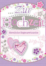 3D-Faltkarte "Zur Hochzeit herzliche Segenswünsche" - 5er-Pack 3D-Faltkarte "Zur Hochzeit herzliche Segenswünsche" - 5er-Pack