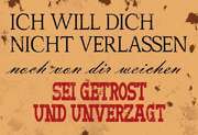 Wandschmuckschild - Ich will dich nicht verlassen Wandschmuckschild - Ich will dich nicht verlassen
