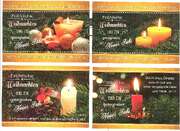 Kleinkärtchenserie Weihnachtskerzen, 12 Stück Kleinkärtchenserie Weihnachtskerzen, 12 Stück